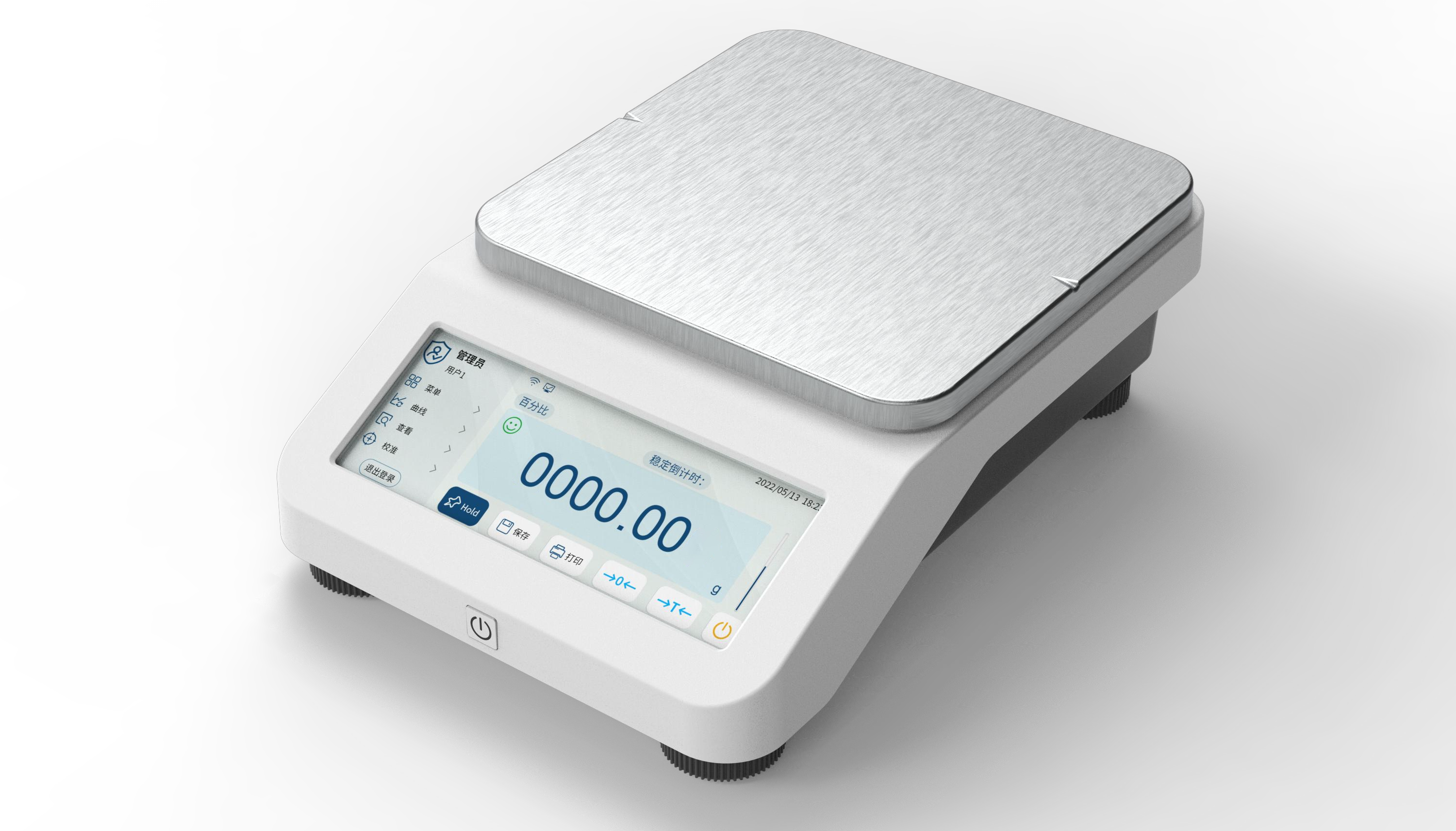 触摸屏十分之一电子天平（方盘）